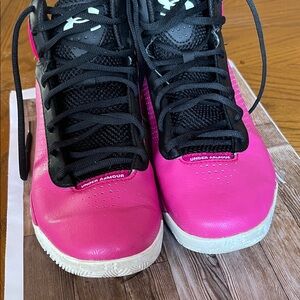 Under Armour Black and Pink Athletic Shoes
